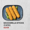 Mozzarella Sticks (3 stk)