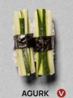 Agurk Nigiri (2 stk)